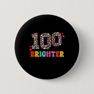 100 Days Brighter Jewels 100th Day Of School Teach 6 Cm Round Badge