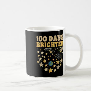 100 Days Brighter Kids 100th Day Of School Stars Coffee Mug