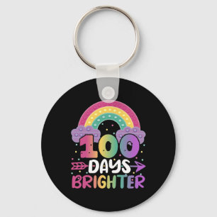 100 Days brighter Kindergarten Toddler Boy Girl Key Ring
