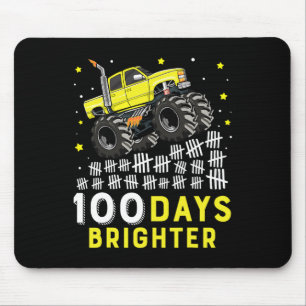 100 Days Brighter Monster Truck 100 Days Of School Mouse Pad