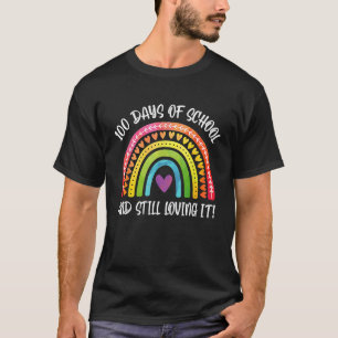 100 Days Brighter Rainbow for Teacher Happy 100th T-Shirt