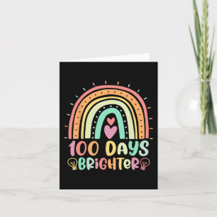 100 Days Brighter Rainbow Happy 100th Day of Schoo Card