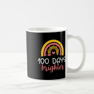 100 Days Brighter Rainbow Teacher Girl 100th Day O Coffee Mug