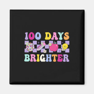 100 Days Brighter Retro Disco 100th Day Of School Magnet