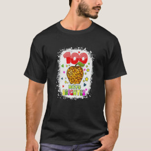 100 Days Brighter Shirt for Teachers Kids Leopard