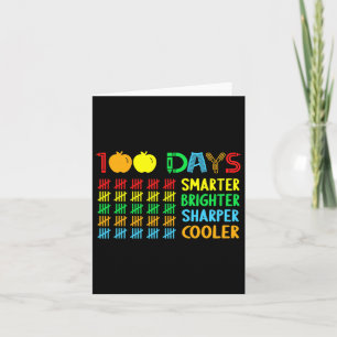100 Days Brighter Smarter Sharper 100 Days Of Scho Card