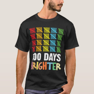 100 Days Brighter Student Happy 100th Day Of Schoo T-Shirt