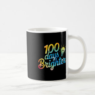 100 Days Brighter Teacher Kids 100th Day Of Coffee Mug