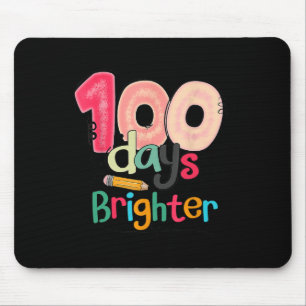 100 Days Brighter Teacher Student Happy 100th Day Mouse Pad