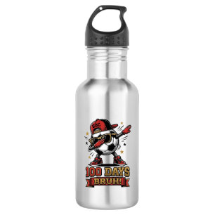 100 Days Bruh Soccer Dabbing Shirt Design_1 532 Ml Water Bottle