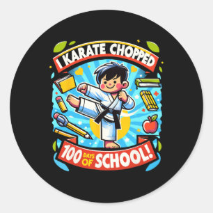 100 Days Educational Martial Arts Achievement Classic Round Sticker