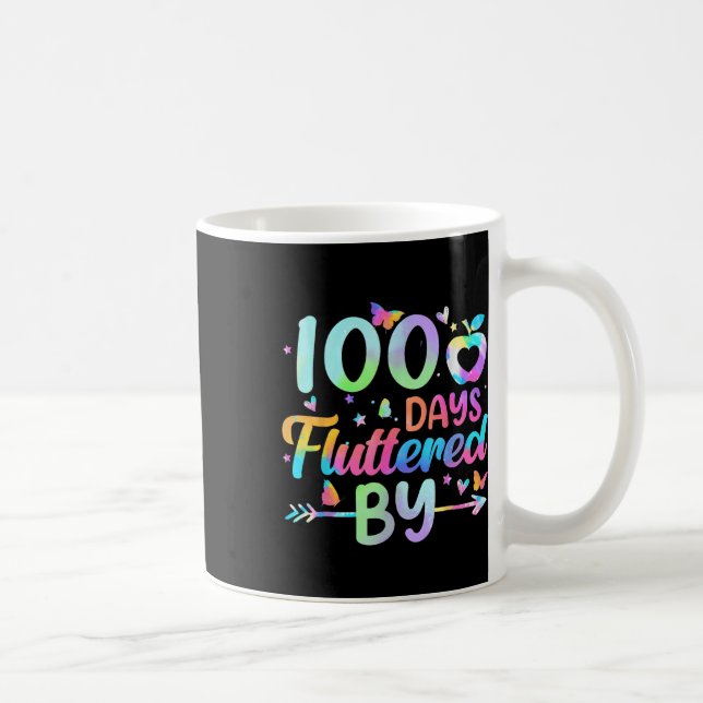 100 Days Fluttered By - 100th Day Of School Coffee Mug (Right)