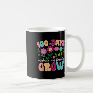 100 Days Growing Boho Flowers Teacher 100th Day Coffee Mug