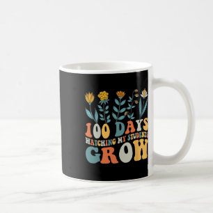100 Days Growing Boho Flowers Teacher 100th Day Of Coffee Mug