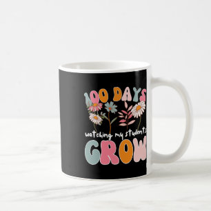 100 Days Growing Boho Flowers Teacher 100th Day Of Coffee Mug