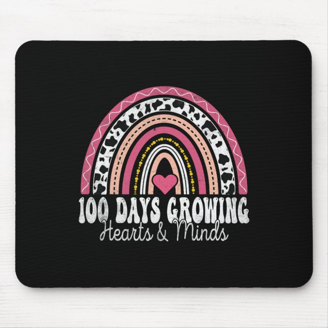 100 Days Growing Hearts And Minds Elementary Schoo Mouse Pad (Front)