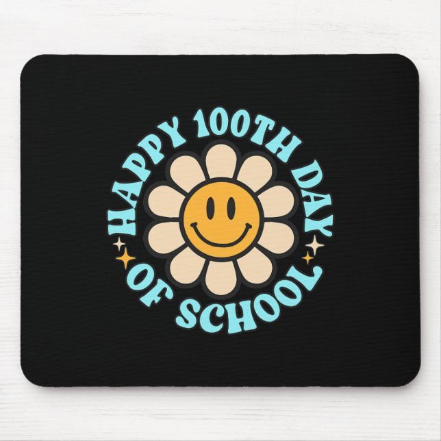 100 Days Happy 100th Day Of School Teacher Kids Re Mouse Pad (Front)