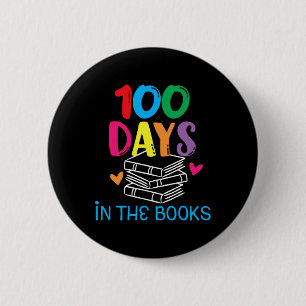 100 Days In The Books - Book Lover English Reading 6 Cm Round Badge