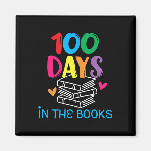 100 Days In The Books - Book Lover English Reading Magnet
