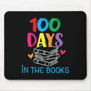 100 Days In The Books - Book Lover English Reading Mouse Pad