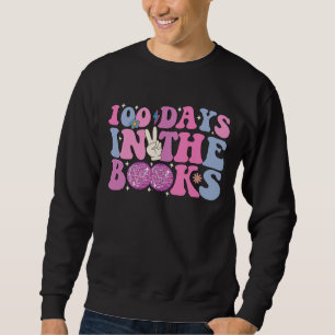100 Days In The Books Disco Ball Groovy Retro Sweatshirt