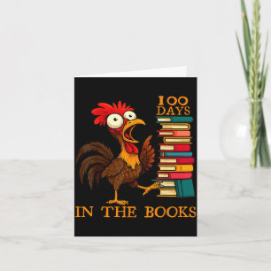 100 Days In The Books Of School For Boy Girl Stude Card