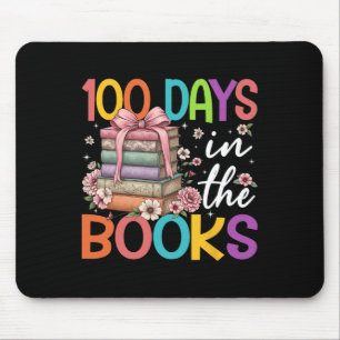 100 Days In The Books Reading Flower Bow Teacher S Mouse Pad