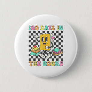 100 Days In The Books Reading Teacher 100th Day 6 Cm Round Badge