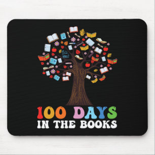 100 Days In The Books Reading Teacher 100th Day Of Mouse Pad