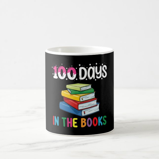 100 Days In The Books School Reading Librarian Coffee Mug (Center)