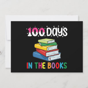 100 Days In The Books School Reading Librarian Invitation