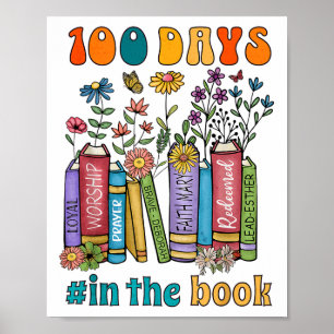 100 Days In The Books Teacher Life School Gifts Ou Poster
