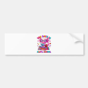 100 Days is Alotl School Axolotl Girls  Bumper Sticker