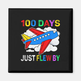 100 Days Just Flew By Aeroplane 100th Day Of Magnet