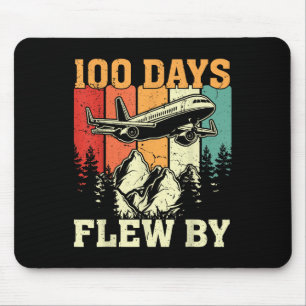100 Days Just Flew By Aeroplane 100th Day Of Mouse Pad