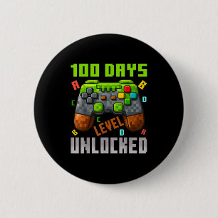 100 Days Level Unlocked Gaming 100 Days Of School 6 Cm Round Badge