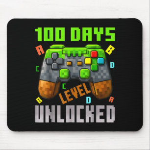 100 Days Level Unlocked Gaming 100 Days Of School  Mouse Pad