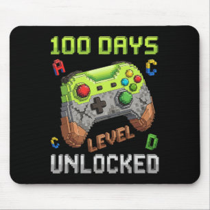 100 Days Level Unlocked Gaming 100 Days Of School Mouse Pad