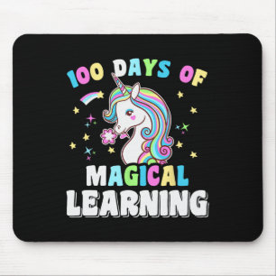 100 Days Magical Unicorn Kids Costume 100th Day Of Mouse Pad