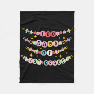 100 Days Of 1st Grade Bracelet Fleece Blanket