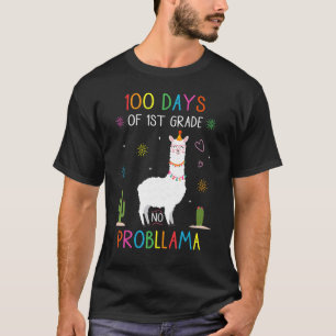 100 Days Of 1st Grade No Probllama Llama First Gra T-Shirt