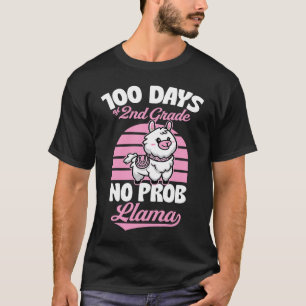 100 Days Of 2nd Grade No Prob Llama Cute Animal  J T-Shirt