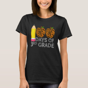 100 Days Of 3rd Grade Tiger Print Happy 100th Day  T-Shirt