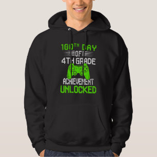100 days of 4th grade gamer 100th day of school 4t hoodie