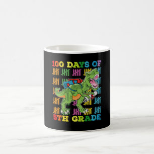 100 Days Of 5th Grade T Rex Dinosaur School Coffee Mug