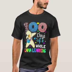 100 Days of a Whole Llama Learning Dabbing Llama T-Shirt