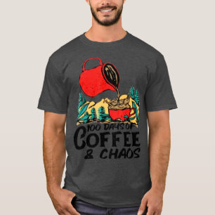 100 days of coffee & chaos 100th day school teache T-Shirt