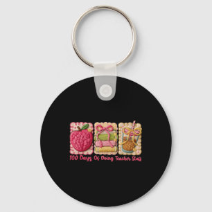 100 Days Of Doing Teacher Stuff Embroidery Art Key Ring