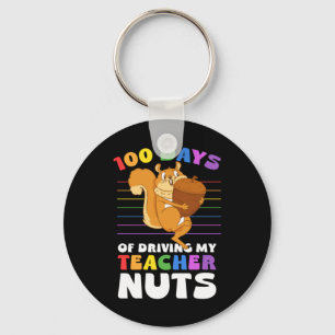 100 Days Of Driving My Teacher Nuts Funny Key Ring