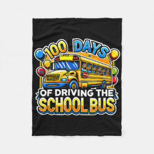 100 Days Of Driving The School Bus 3 Fleece Blanket